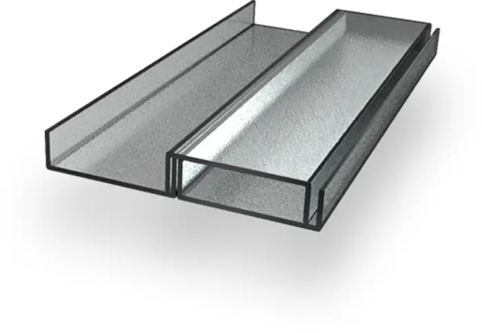 Vitrage Profilit, verre profilé en U translucide pour façades et cloisons
